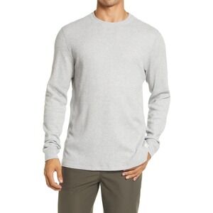 Vuori Waffle Crew Thermal Shirt Men's 2XL Gray Long Sleeve V176 Casual Logo